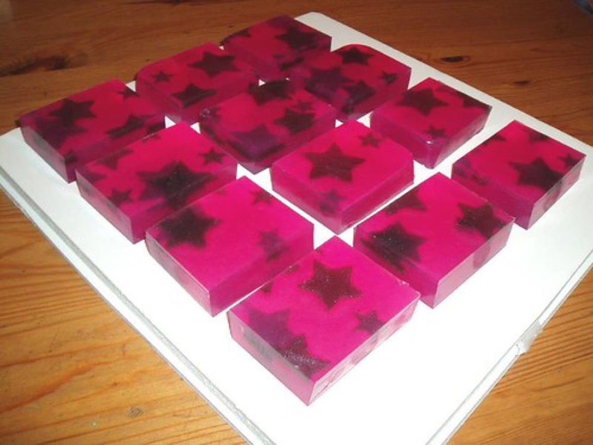 Handmade soap set in natural packaging