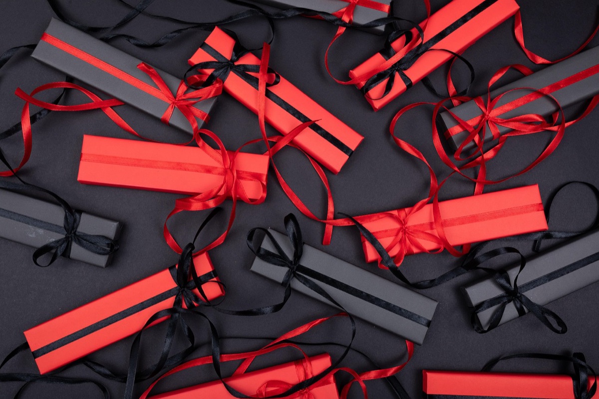 gift box with ribbon
