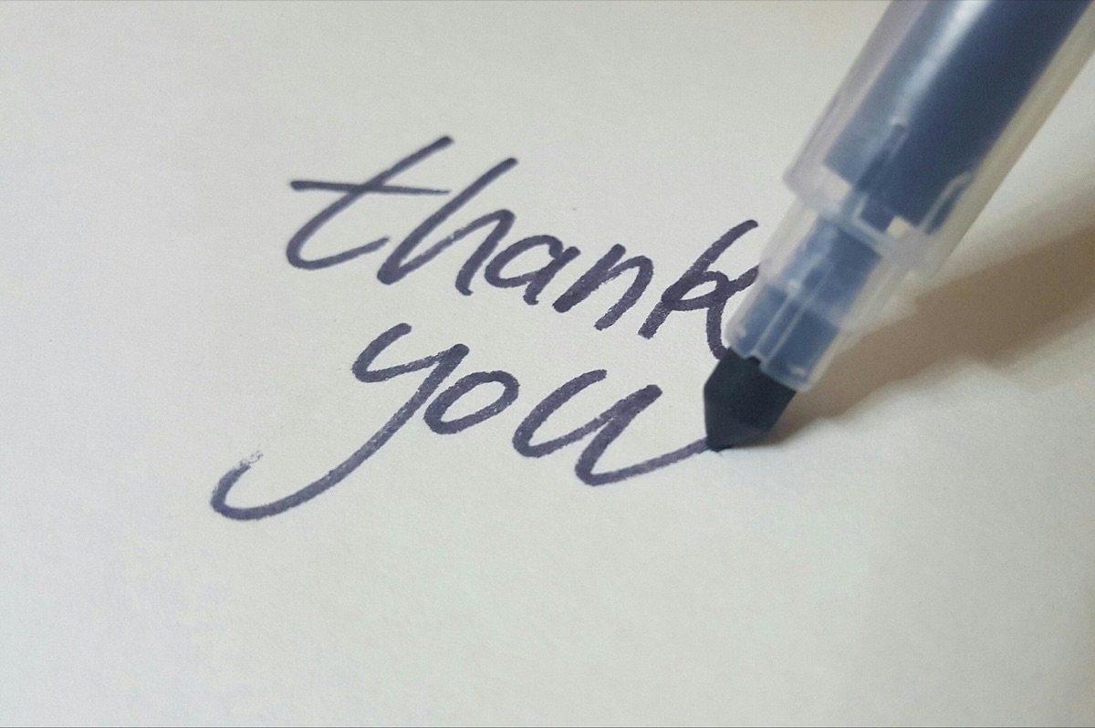 handwritten gift note