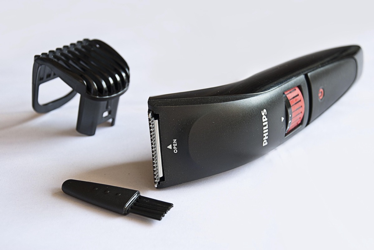 wireframe of a minimalist men's grooming kit